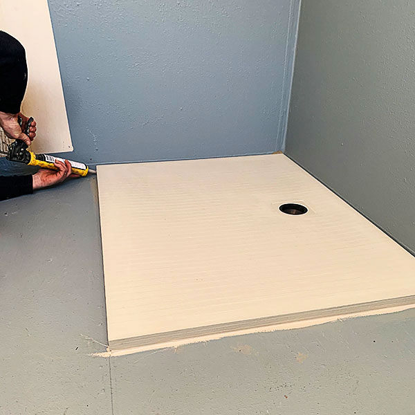 Installing a custom shower base